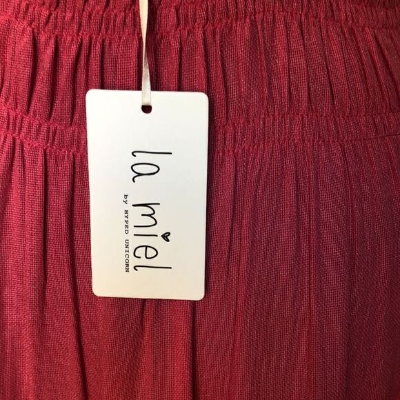 Coral Plunge Neckline Maxi Dress - Picture 6 of 7